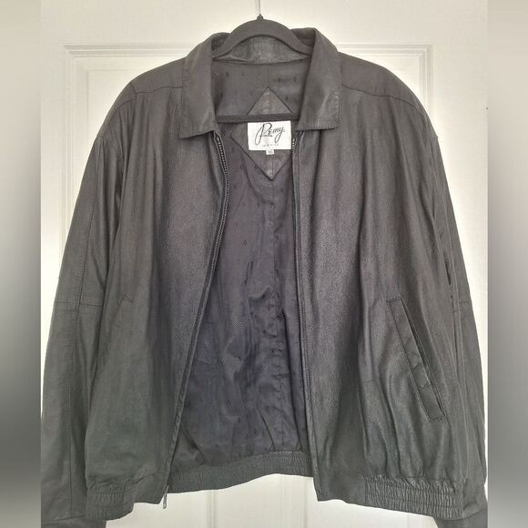 REMY  Men's Black Soft Leather Blazer   Jacket  Size 40  Vintage - Picture 2 of 11